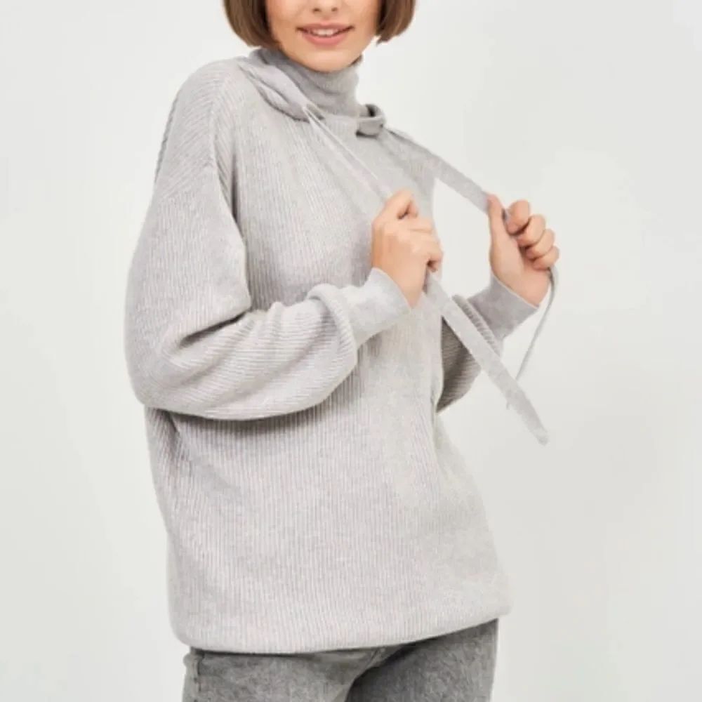 Zara Hi Neck Wool Blend Hoodie Sweater Size Medium